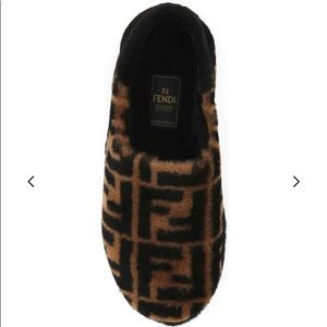Fendi FF print Sherling Loafers